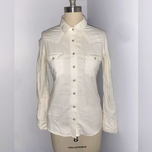 Womens Levi's White Western Shirt